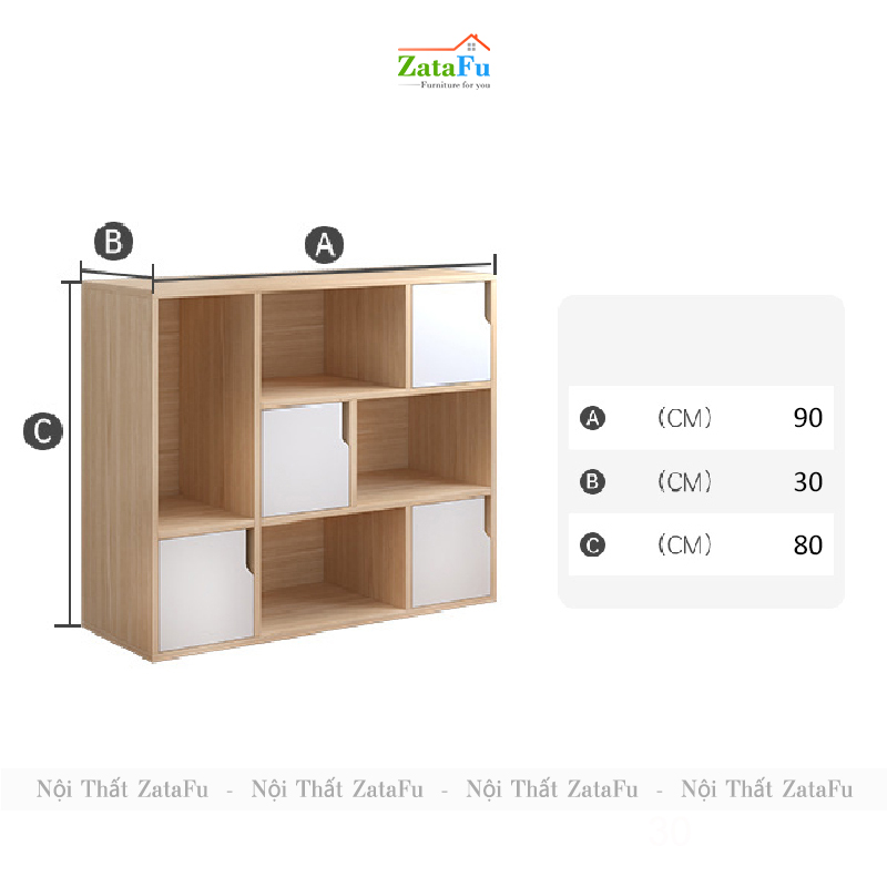 Tủ Kệ Để Sách Gỗ Trang Trí TUTT-15