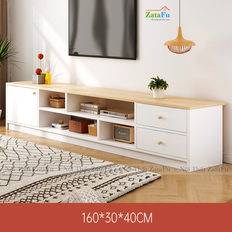 Tủ tivi trang trí phòng khách có ngăn kéo và cánh tủ KTV-05