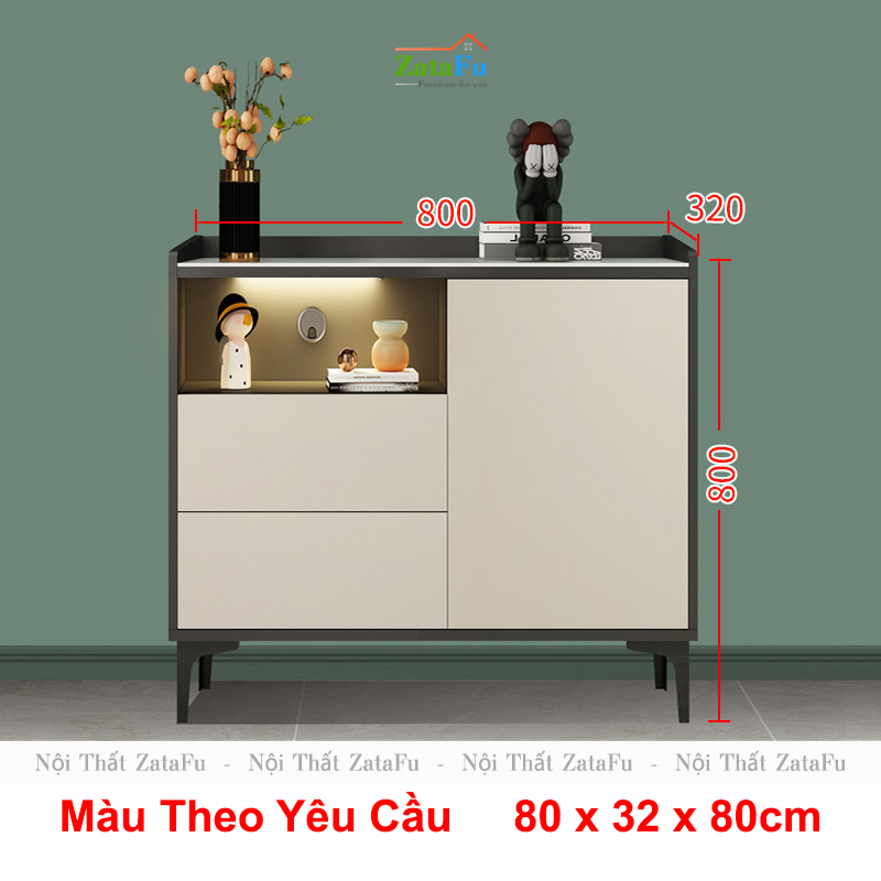 Tủ trang trí phòng khách tủ tivi chân sắt đèn LED hiện đại TUTT-38