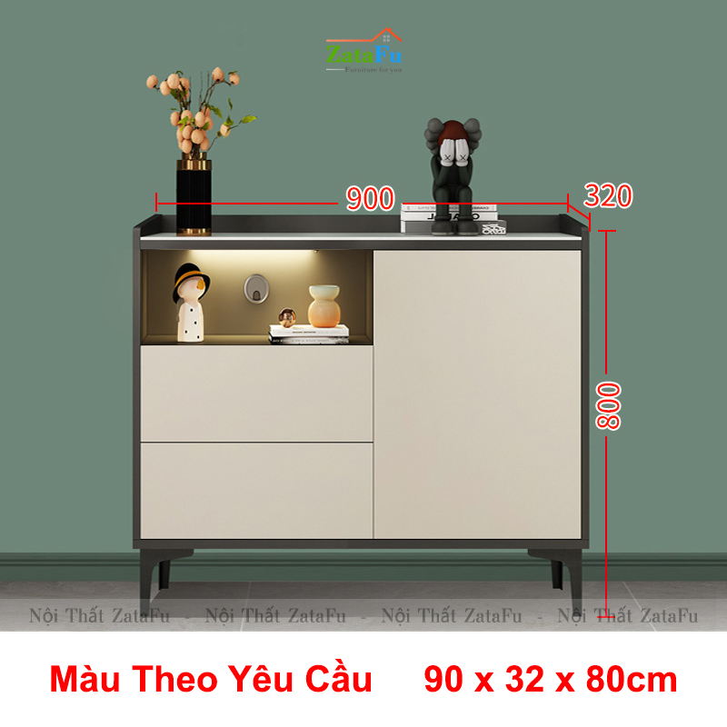 Tủ trang trí phòng khách tủ tivi chân sắt đèn LED hiện đại TUTT-38
