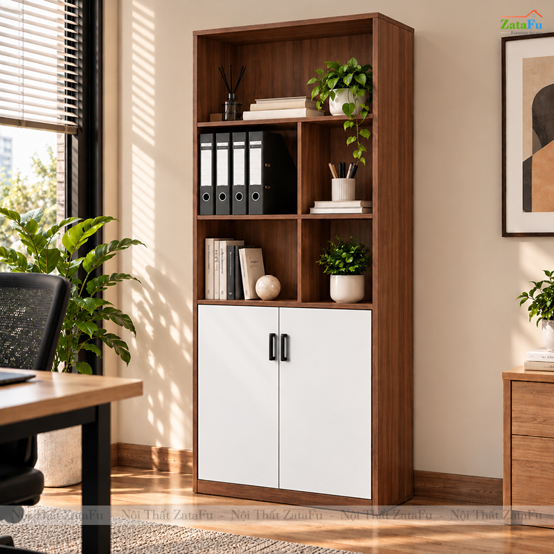 Tủ Trang Trí Tủ Đựng Tài Liệu Hiện Đại Để Phòng Làm Việc Nhiều Ngăn Chứa TUTT-72 ZataFu