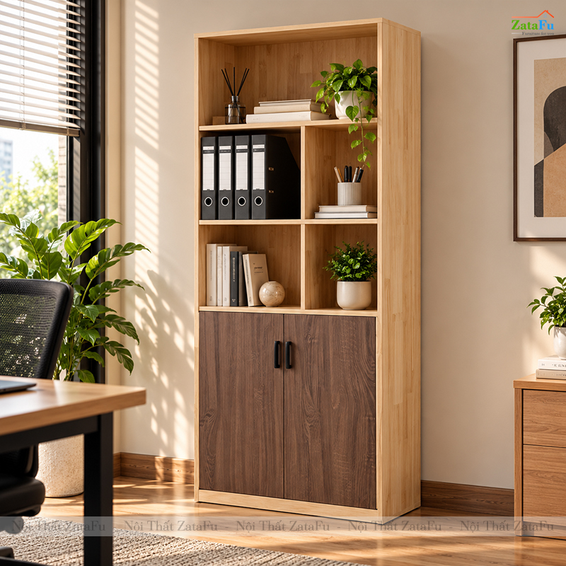 Tủ Trang Trí Tủ Đựng Tài Liệu Hiện Đại Để Phòng Làm Việc Nhiều Ngăn Chứa TUTT-72 ZataFu