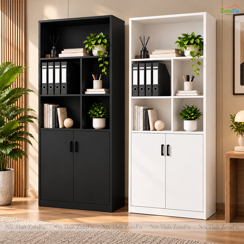 Tủ Trang Trí Tủ Đựng Tài Liệu Hiện Đại Để Phòng Làm Việc Nhiều Ngăn Chứa TUTT-72 ZataFu