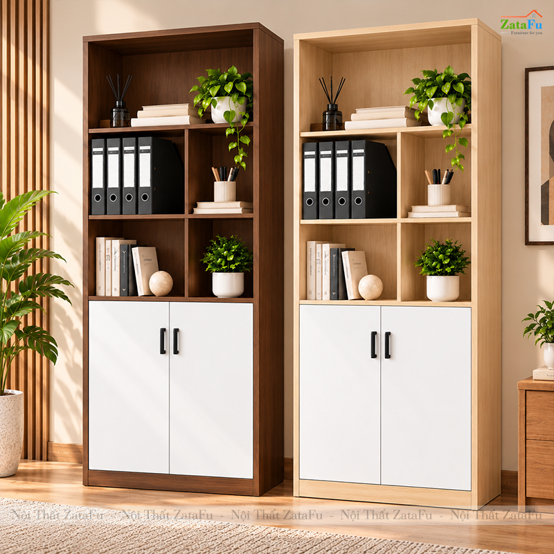 Tủ Trang Trí Tủ Đựng Tài Liệu Hiện Đại Để Phòng Làm Việc Nhiều Ngăn Chứa TUTT-72 ZataFu