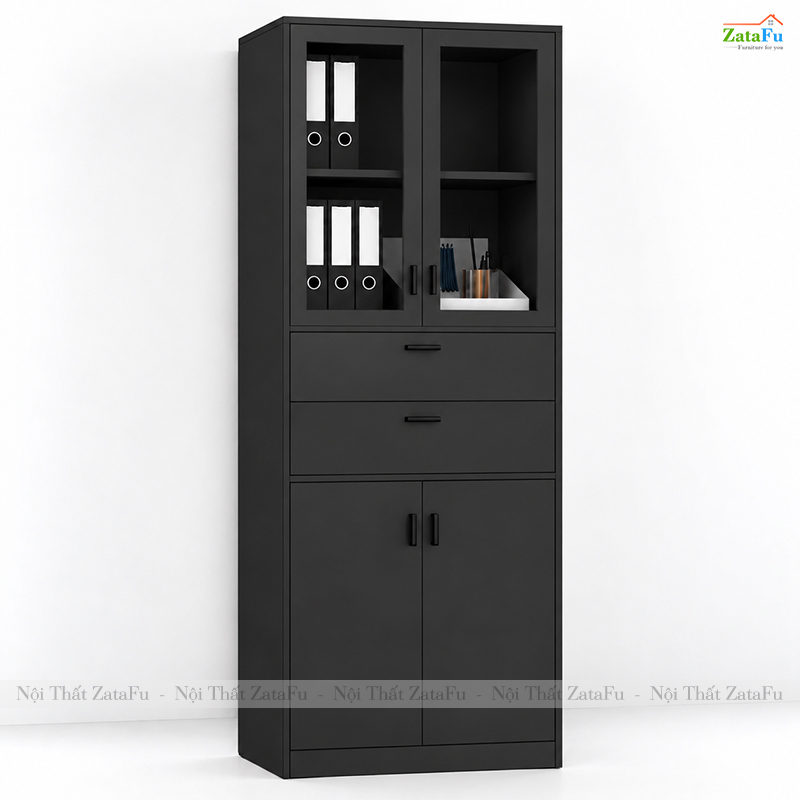 Tủ Trang Trí Tủ Đựng Tài Liệu Hiện Đại Có Kính Để Phòng Làm Việc Nhiều Ngăn TUTT-73 ZataFu