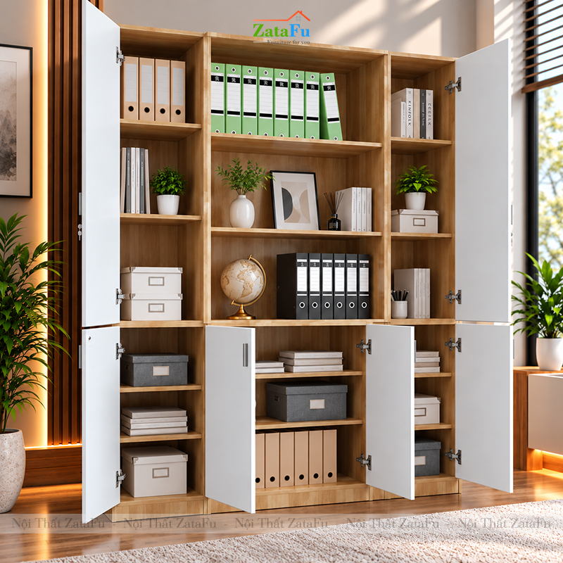 Tủ Trang Trí Tủ Đựng Tài Liệu Hiện Đại Kích Thước Lớn Có Khóa TUTT-77 ZataFu