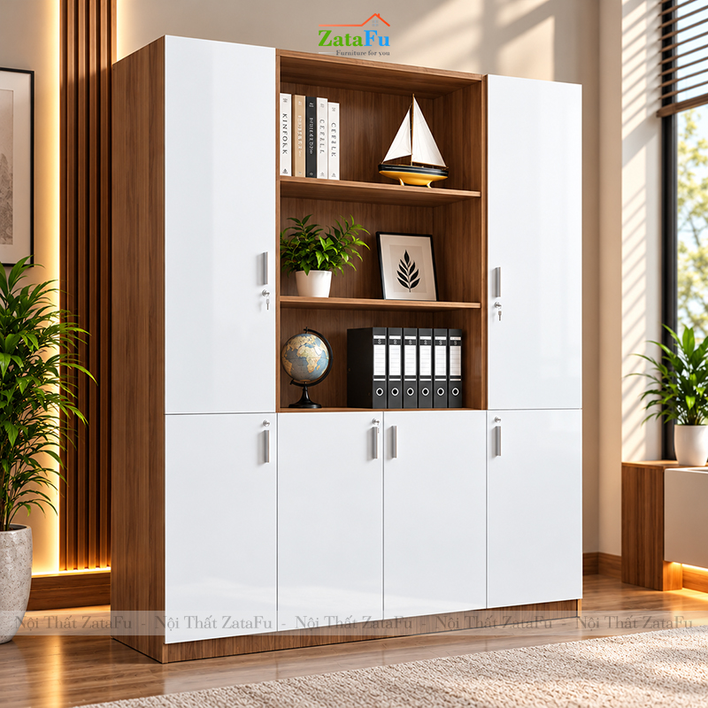 Tủ Trang Trí Tủ Đựng Tài Liệu Hiện Đại Kích Thước Lớn Có Khóa TUTT-77 ZataFu