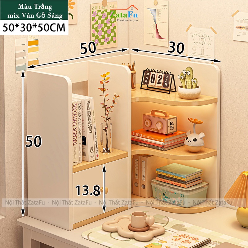 Kệ Sách Để Bàn Học Bàn Làm Việc, Để Hồ Sơ Tài Liệu Đang Năng KTT-139 ZataFu