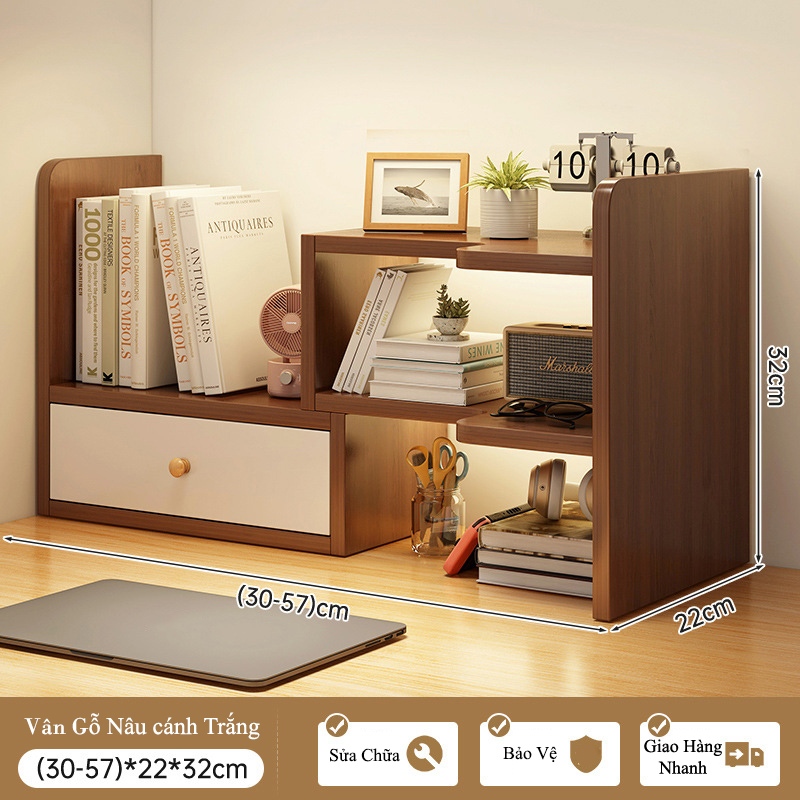 Kệ Để Bàn Làm Việc Bàn Học Đa Năng, Có Ngăn Kéo Bo Cong Thẩm Mỹ KTT-140 ZataFu