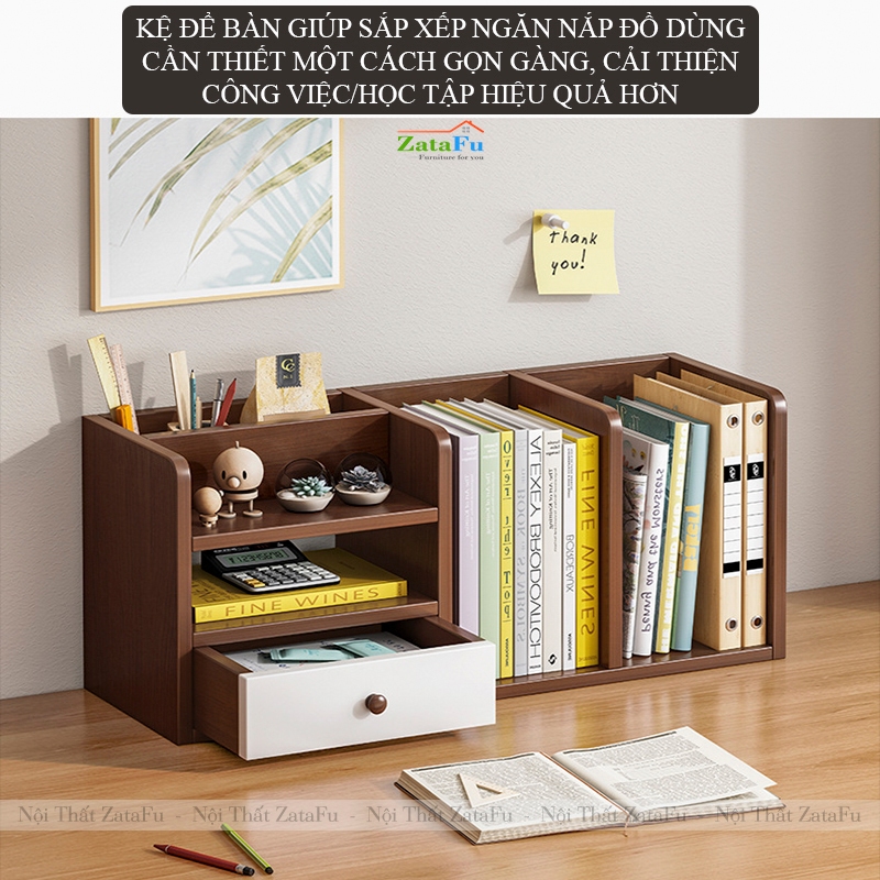 Kệ Sách Để Bàn, Kệ Đựng Đồ Hồ Sơ Tài Liệu Đa Năng KTT-136 ZataFu