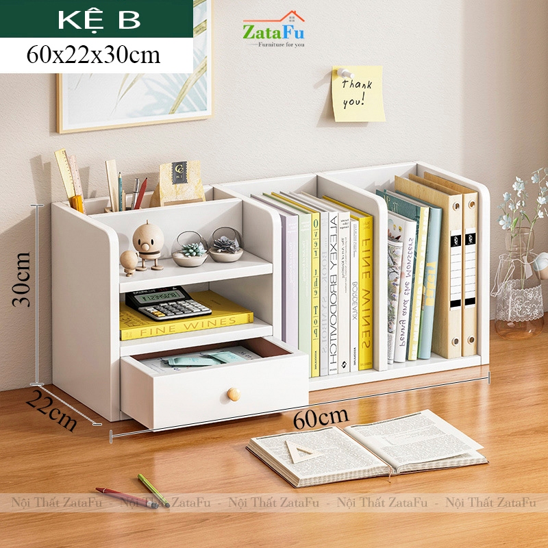 Kệ Sách Để Bàn, Kệ Đựng Đồ Hồ Sơ Tài Liệu Đa Năng KTT-136 ZataFu