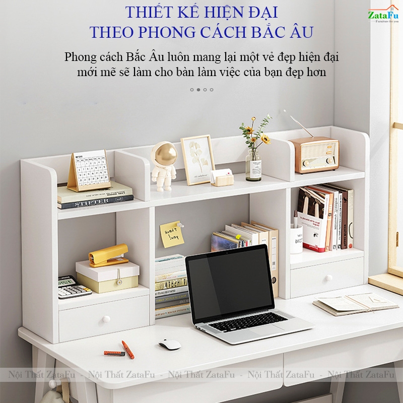 Kệ Sách Để Bàn Học Bàn Làm Việc Hiện Đại Nhiều Ngăn KTT-137 ZataFu