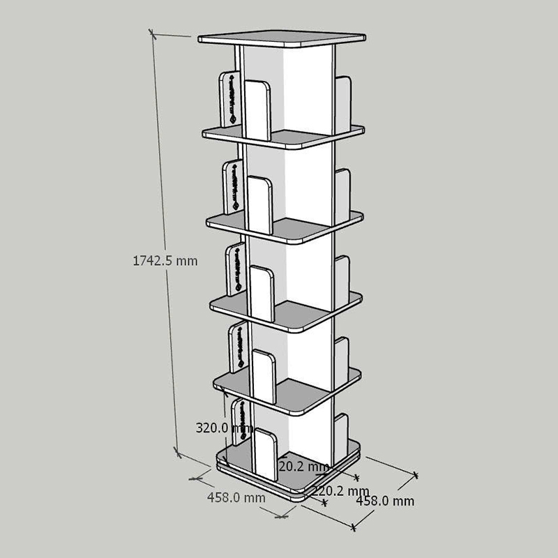 Kệ Đựng Sách Xoay 360 Độ Kệ Gỗ Trang Trí Sách Vở Xoay Cho Bé KTT-142 ZataFu