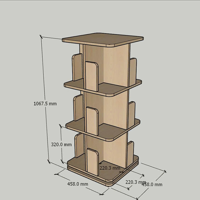 Kệ Đựng Sách Xoay 360 Độ Kệ Gỗ Trang Trí Sách Vở Xoay Cho Bé KTT-142 ZataFu