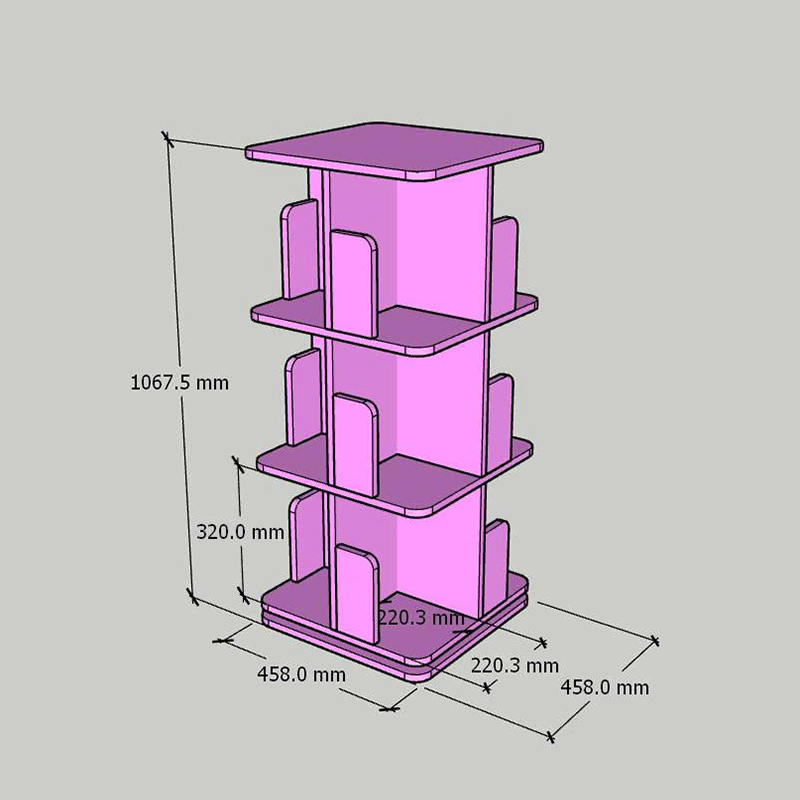 Kệ Đựng Sách Xoay 360 Độ Kệ Gỗ Trang Trí Sách Vở Xoay Cho Bé KTT-142 ZataFu