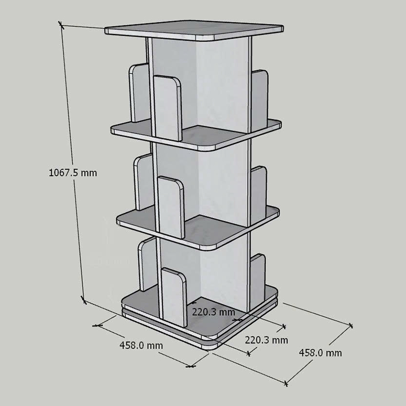 Kệ Đựng Sách Xoay 360 Độ Kệ Gỗ Trang Trí Sách Vở Xoay Cho Bé KTT-142 ZataFu