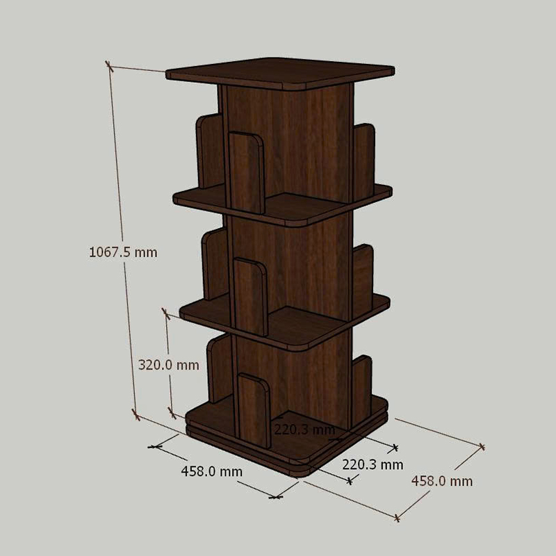 Kệ Đựng Sách Xoay 360 Độ Kệ Gỗ Trang Trí Sách Vở Xoay Cho Bé KTT-142 ZataFu