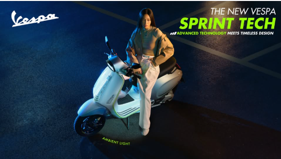🔥 Hệ thống Ambient Light mang đến vẻ sang trọng và giúp bạn dễ dàng nhận diện Vespa ngay cả ở những nơi đông đúc nhất.🔥