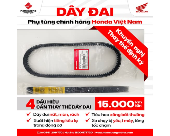 Dây đai trong xe máy làm chức năng gì?