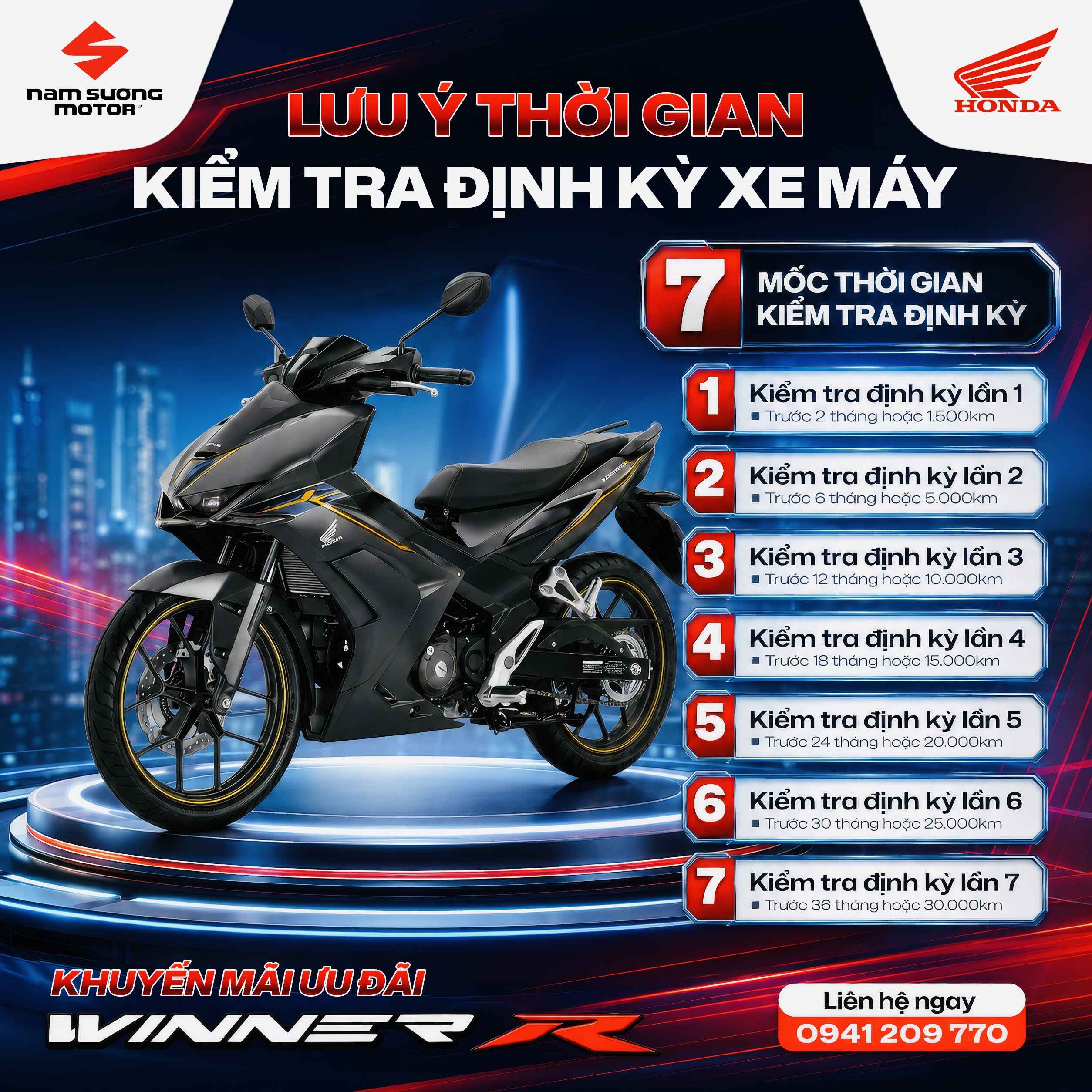 ⏰ ĐỪNG QUÊN KIỂM TRA ĐỊNH KỲ CHO XE MÁY!