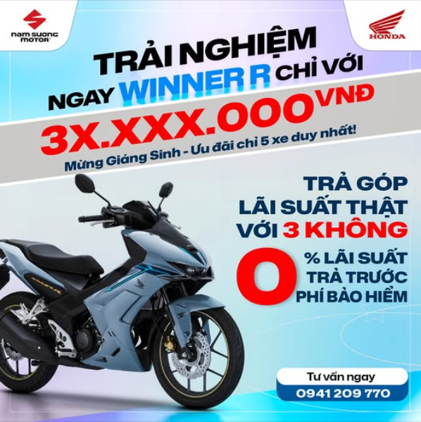 🌟 GIÁNG SINH NÀY - ƯU ĐÃI LỚN 🌟 Áp dụng cho 05 xe duy nhất tại HEAD NAM SƯƠNG!