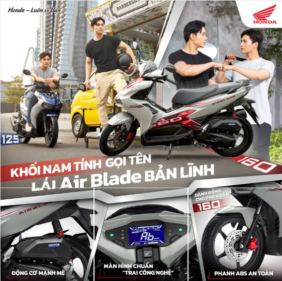 ĐIỂM QUA NHỮNG LÍ DO BIẾN AIR BLADE 125/160cc TRỞ NÊN NAM TÍNH