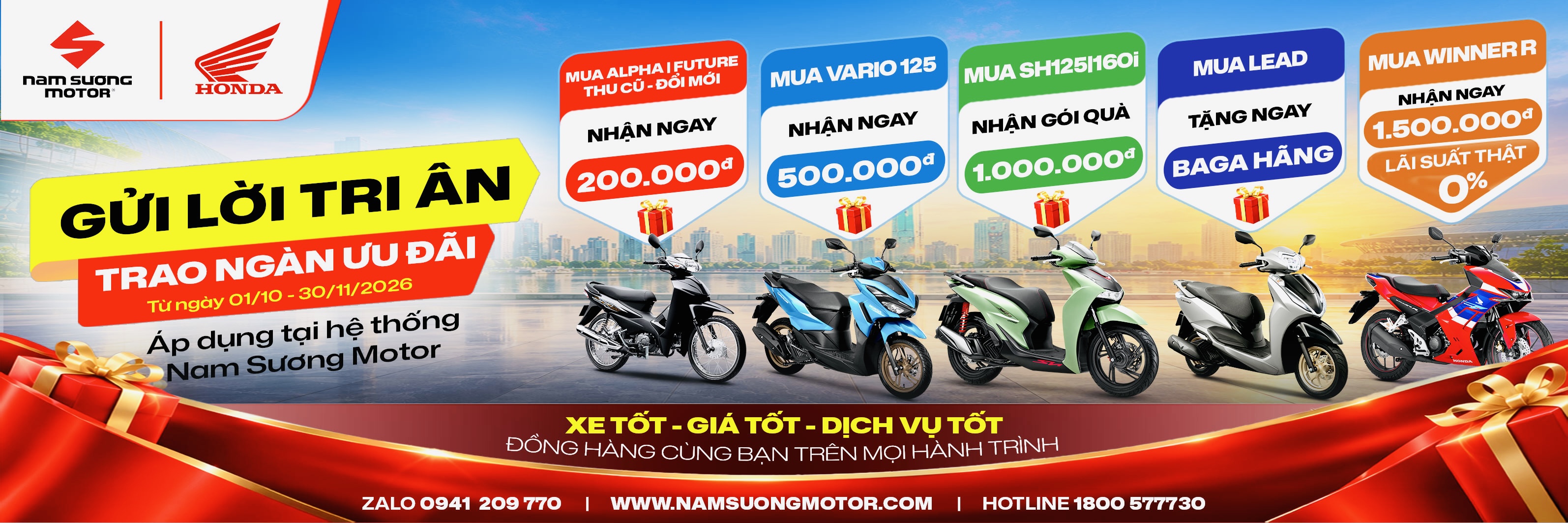 🛵 GỬI LỜI TRI ÂN – TRAO NGÀN ƯU ĐÃI 💐