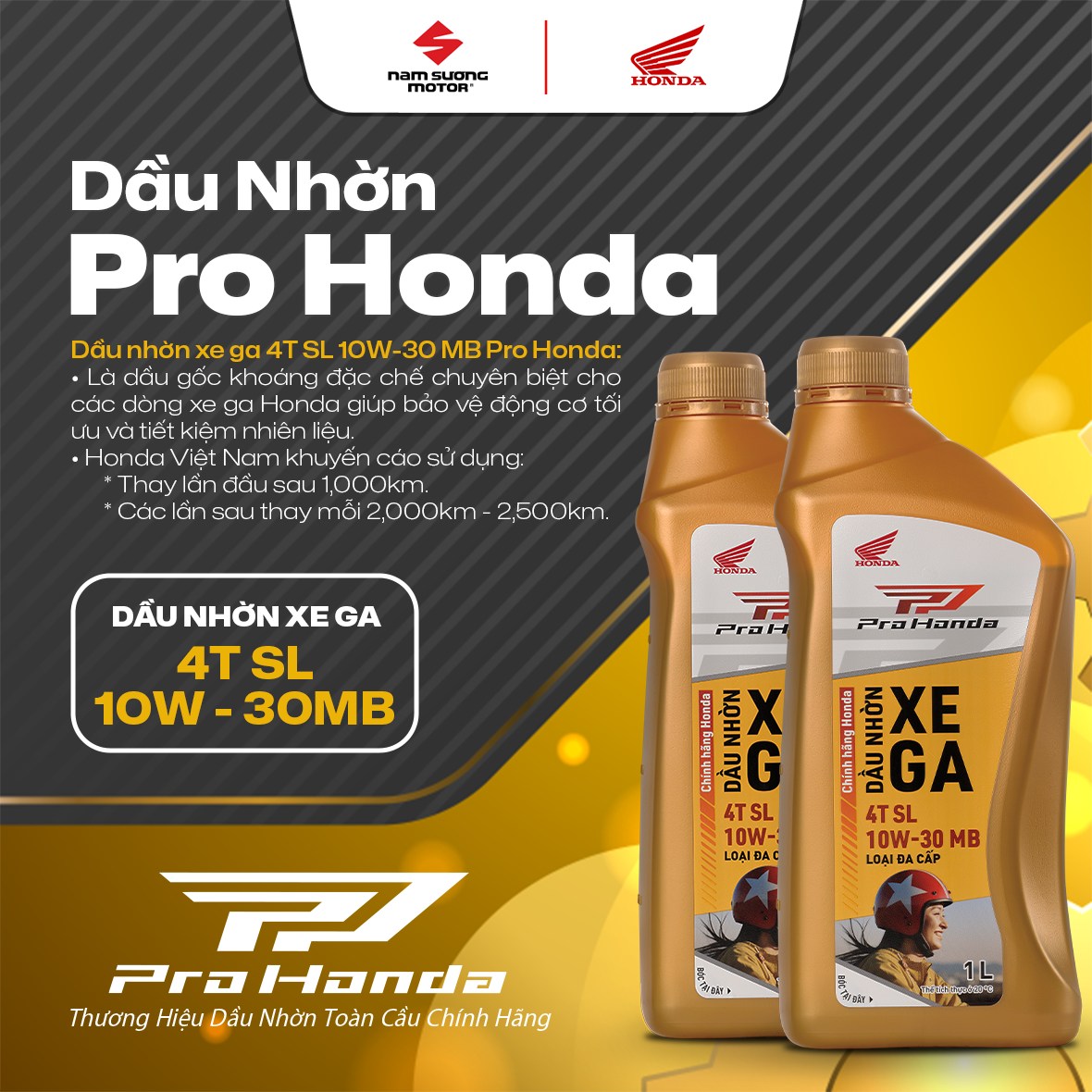 PRO HONDA - BẢO VỆ ĐỘNG CƠ, TIẾT KIỆM NHIÊN LIỆU