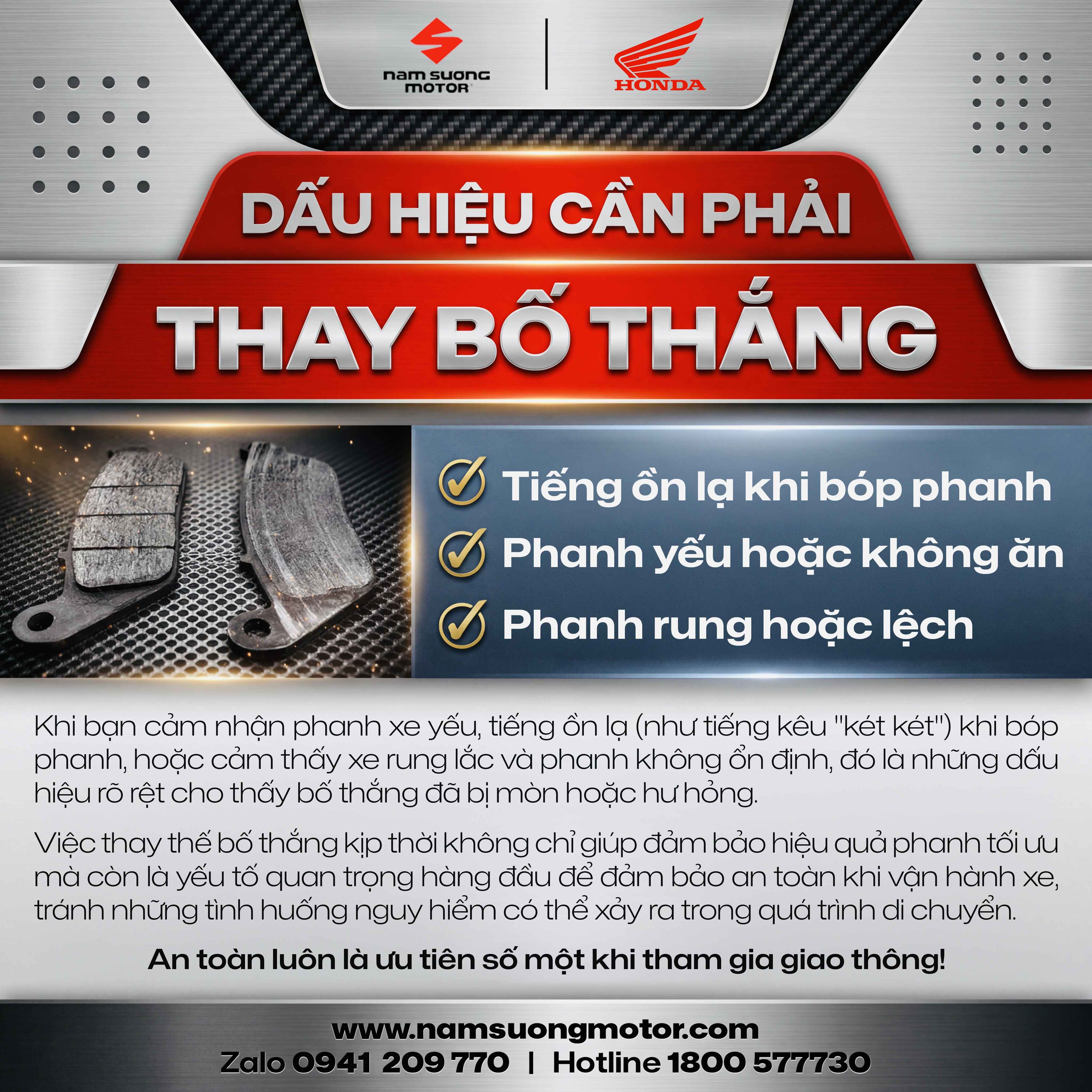 ⚠️ PHANH CÓ DẤU HIỆU LẠ? ĐỪNG CHỜ ĐẾN KHI QUÁ MUỘN!