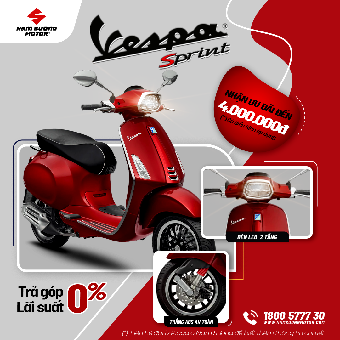 BẠN THÍCH VESPA?  Cơ hội sắm Vespa - Rinh ngay ưu đãi 4.000.000 đồng