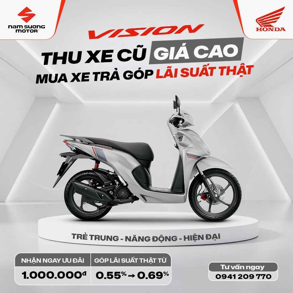 MUA XE VISION TẠI NAM SƯƠNG MOTOR NHẬN QUÀ GÌ?