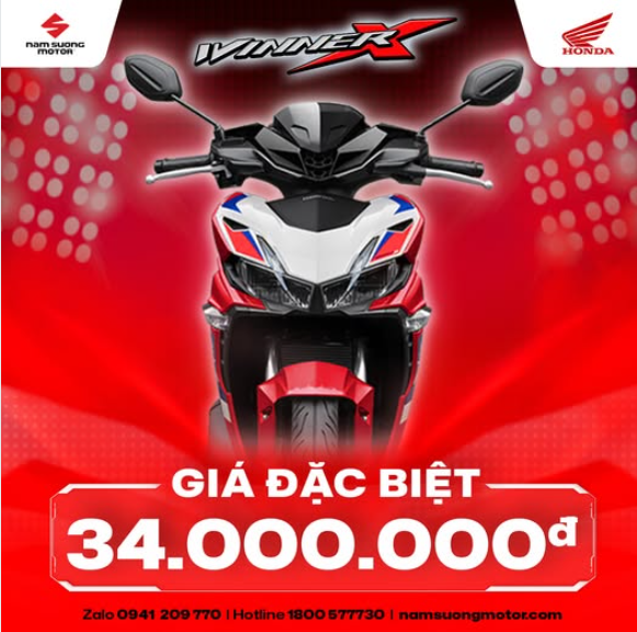 TUNG DEAL GIÁ TỐT dành riêng cho WINNER X. Áp dụng đến hết 31/3 tại Hệ thống Nam Sương Motor.