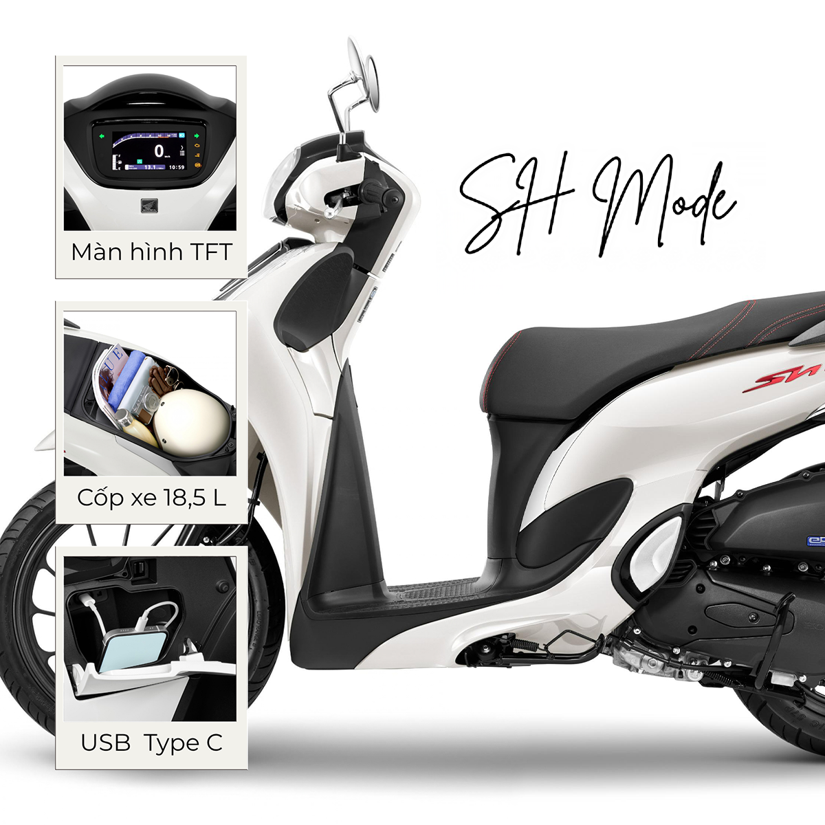 Honda SH Mode – Không cần phô trương mà vẫn cuốn hút theo cách riêng 🤍