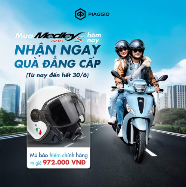 AN TOÀN VỮNG LÁI – SỞ HỮU MEDLEY, NHẬN NGAY MŨ BẢO HIỂM CHÍNH HÃNG.