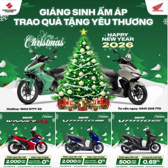 🎄 GIÁNG SINH ẤM ÁP – TRAO QUÀ TẶNG YÊU THƯƠNG 🎄  ⏰ Từ ngày 1/12 – 31/1/2026 tại HEAD Nam Sương!