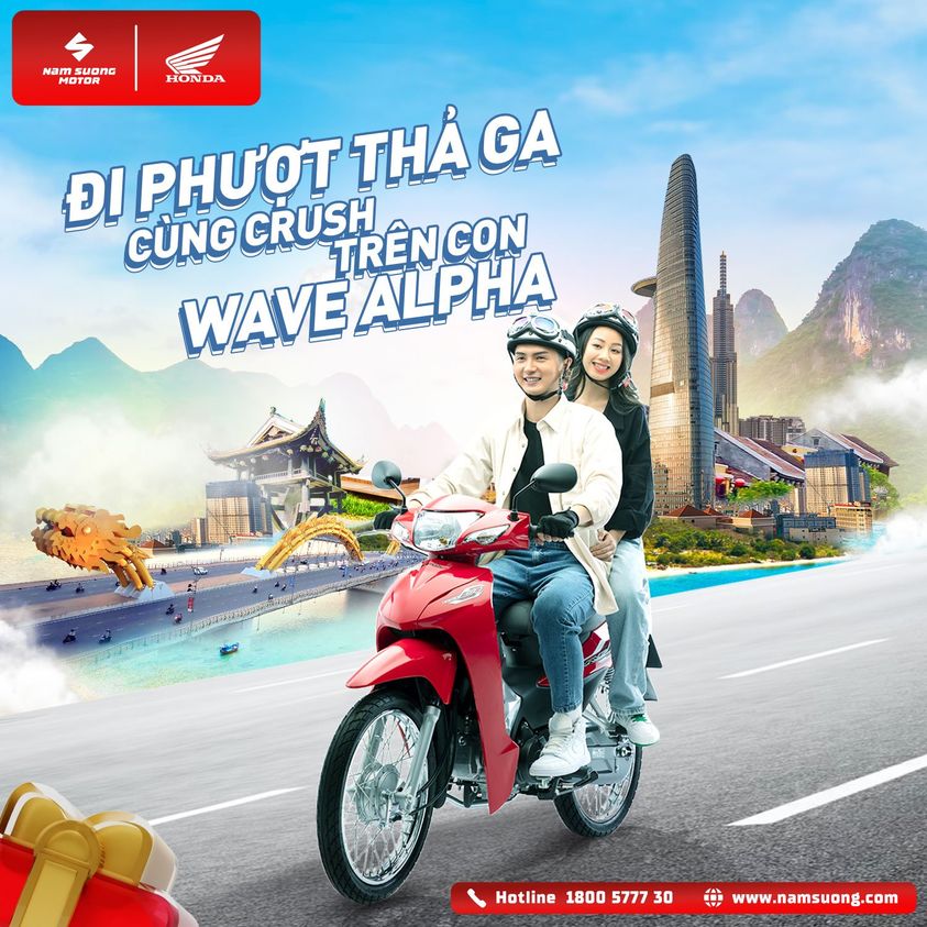 🏍 ĐI PHƯỢT THẢ GA CÙNG CRUSH TRÊN CON WAVE ALPHA