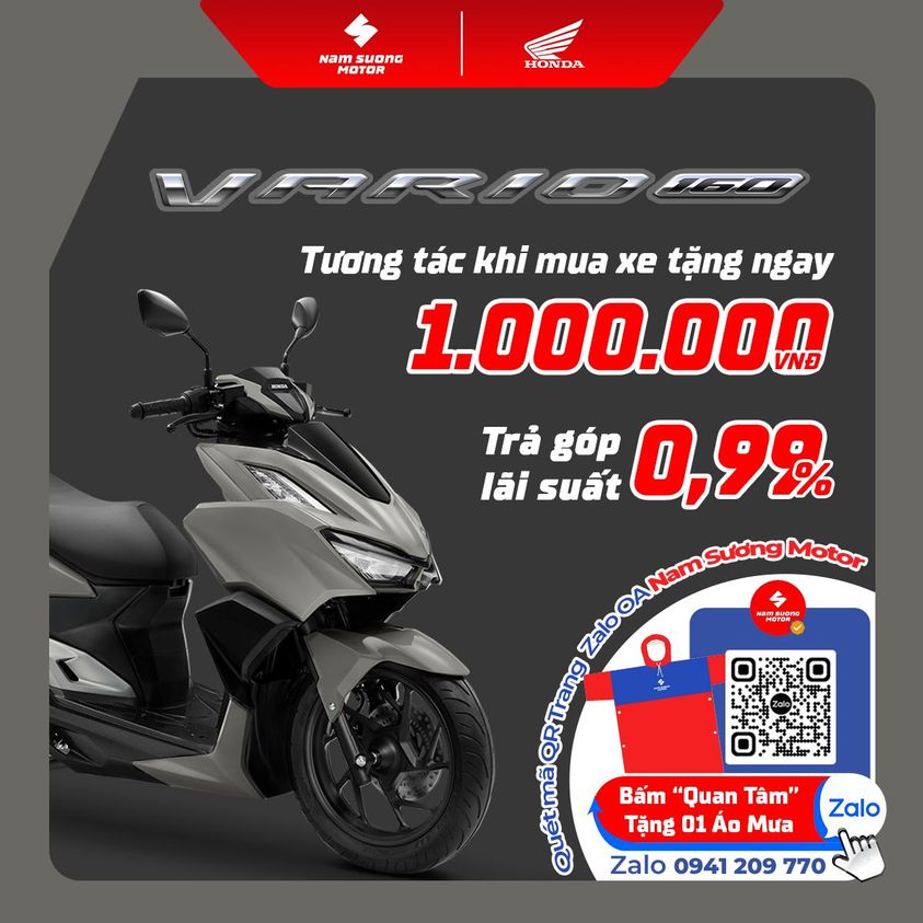 ⛱️Mua Vario 160Cc - "Lướt Honda Vi Vu Hè" cùng 𝗛𝗘𝗔𝗗 𝗡𝗮𝗺 𝗦𝘂̛𝗼̛𝗻𝗴