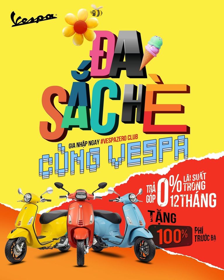 Bắt ngay cơ hội ƯU ĐÃI ĐA SẮC HÈ với Vespa và Piaggio để nhận HỖ TRỢ TRƯỚC BẠ và nhiều ưu đãi khủng khi mua xe tại Đại Lý Chính Hãng 𝗣𝗶𝗮𝗴𝗴𝗶𝗼 𝗡𝗮𝗺 𝗦𝘂̛𝗼̛𝗻𝗴 Cà Mau & Bạc Liêu (Từ ngày 01-30/06/2023)
