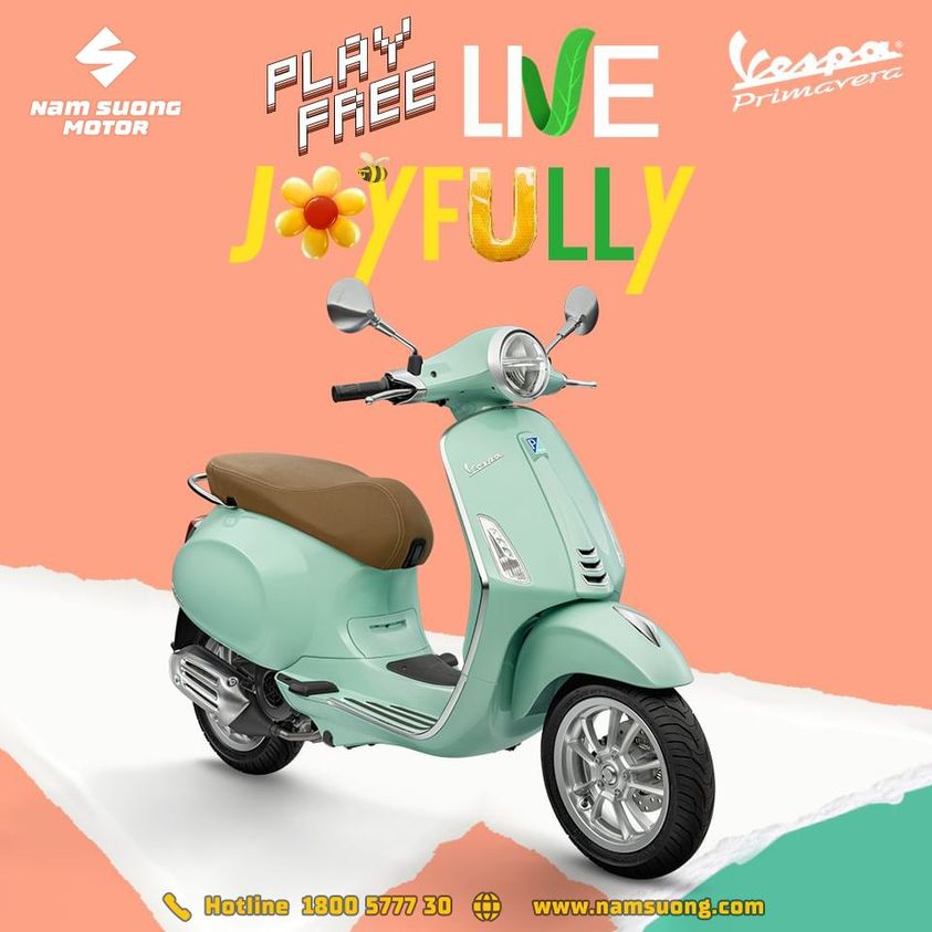 ❤️Chạm mùa hè với sắc xanh tươi mát từ BST màu mới 2023. Vespa Primavera Green Relax mong cùng bạn tưới mát cho những cung đường nóng bỏng hè này!