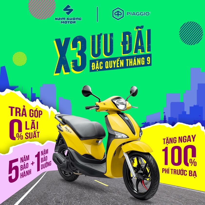 ƯU ĐÃI X3 - SẮM PIAGGIO CỰC ĐÃ​