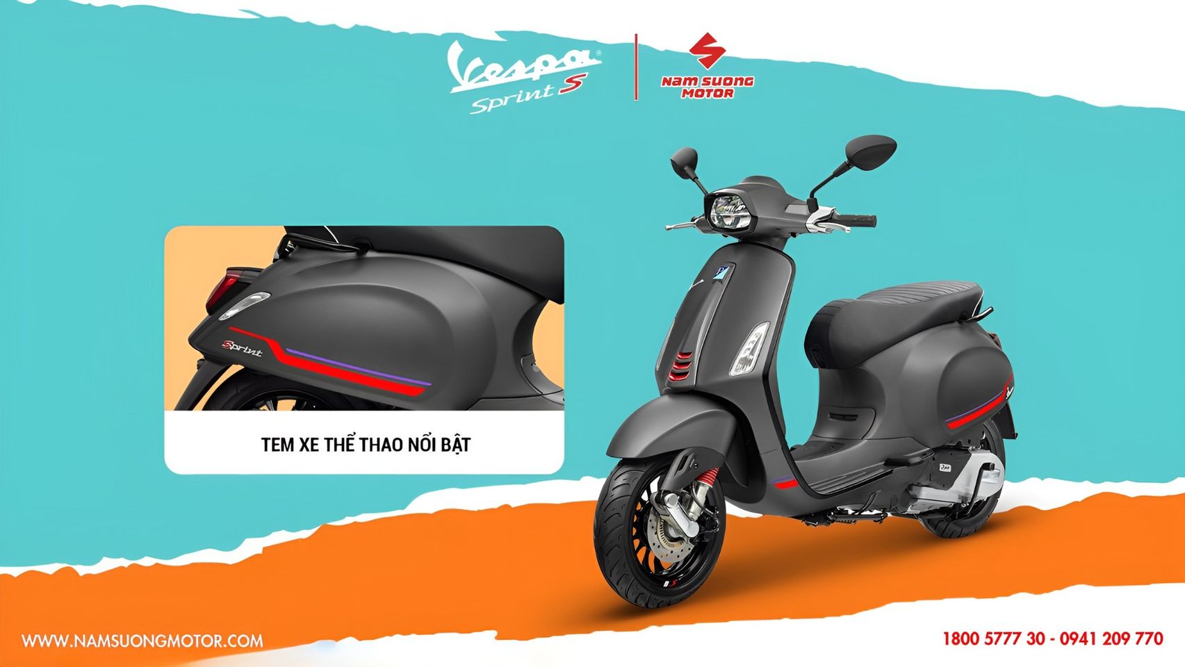 ⚫️ Vespa Sprint S trở nên cá tính hơn bao giờ hết trong màu đen NERO SEDUCENTE
