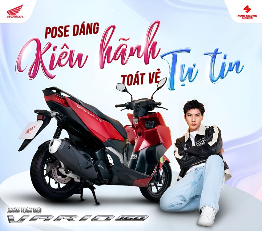 Honda Vario 160cc, lựa chọn đỉnh của chóp, người bạn đồng hành giúp anh em ta tự tin lướt đi đầy kiêu hãnh.