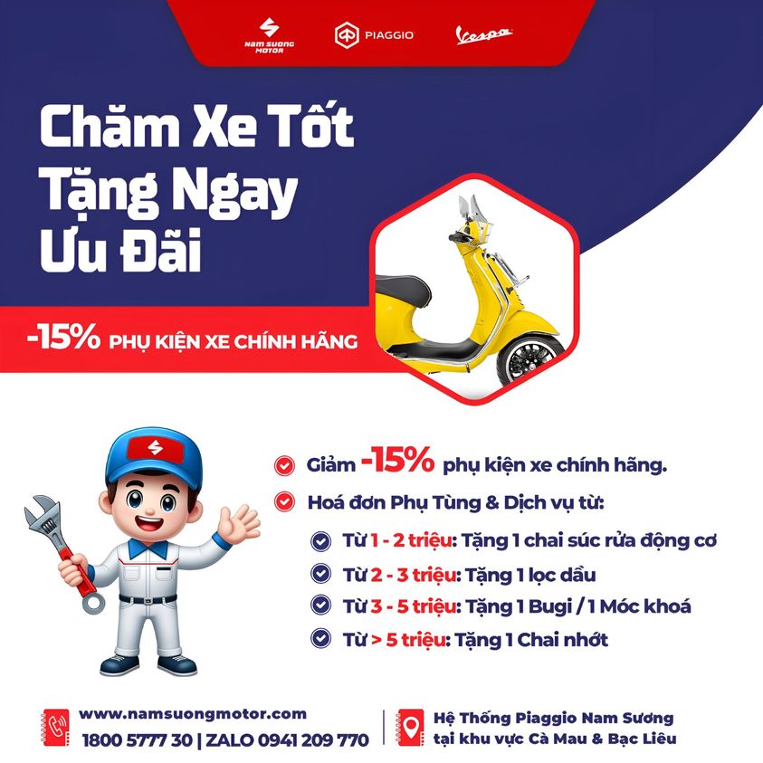 CHĂM XE TỐT, TẶNG NGAY ƯU ĐÃI