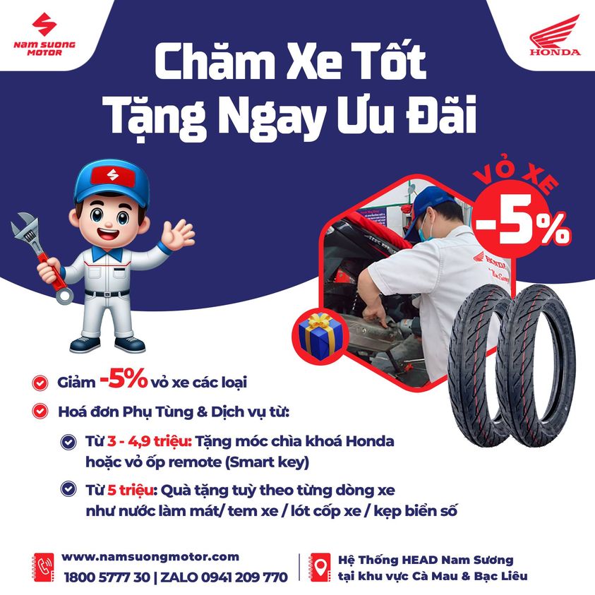 ⚙CHĂM XE TỐT, TẶNG NGAY ƯU ĐÃI