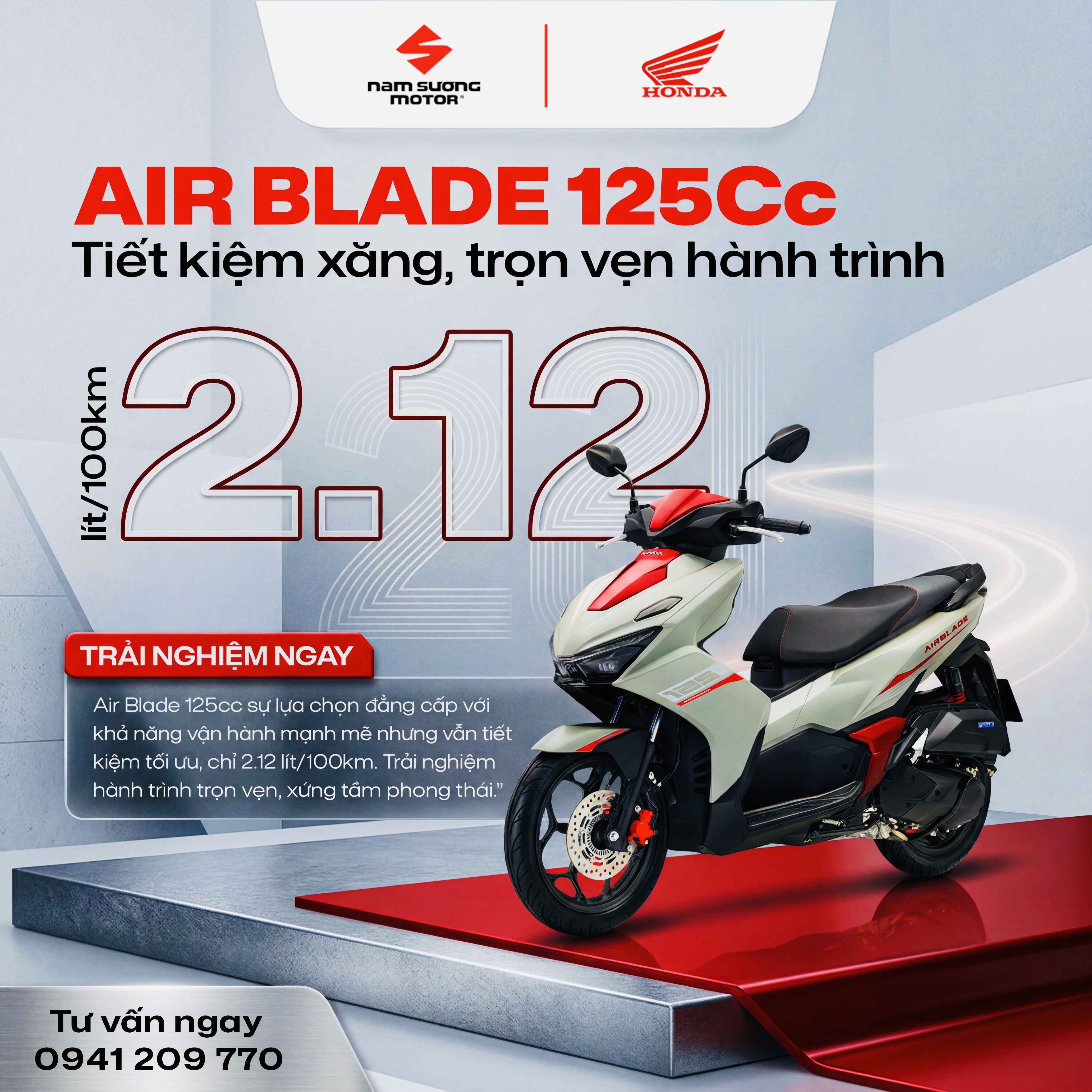 AIR BLADE 125CC – TIẾT KIỆM XĂNG, TRỌN VẸN HÀNH TRÌNH