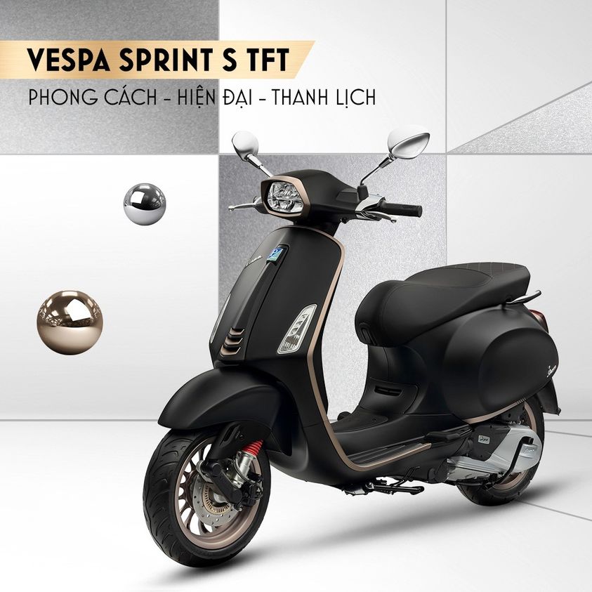 VESPA SPRINT S TFT NERO OPACO - CHUYỂN ĐỘNG THỜI THƯỢNG