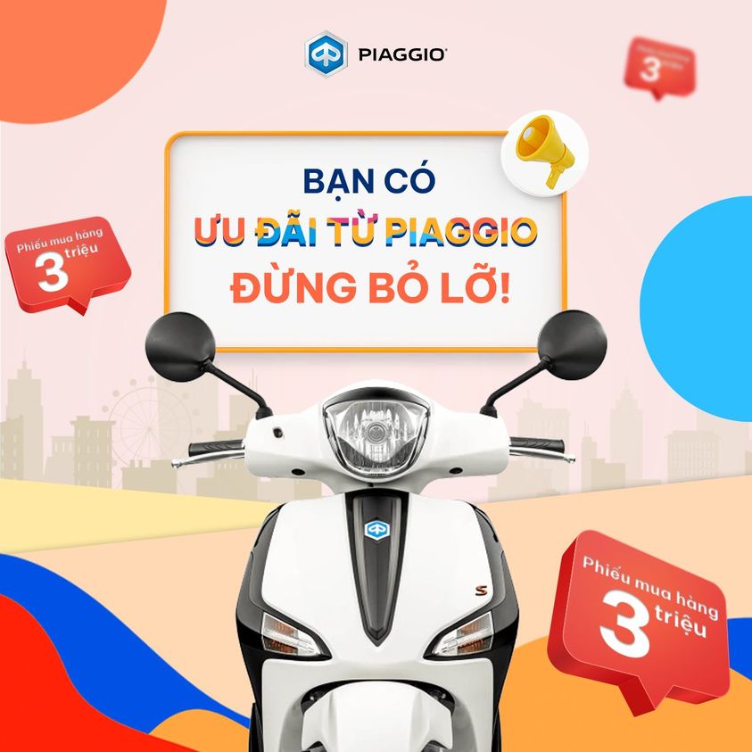 Cơ hội khởi đầu một năm mới trọn vẹn với ƯU ĐÃI KHÔNG THỂ BỎ LỠ từ Piaggio