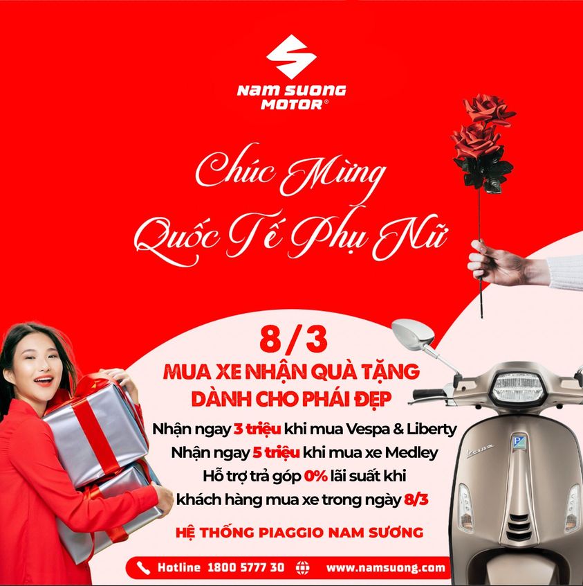MỪNG NGÀY 8/3 VUI CÙNG VESPA 🌹