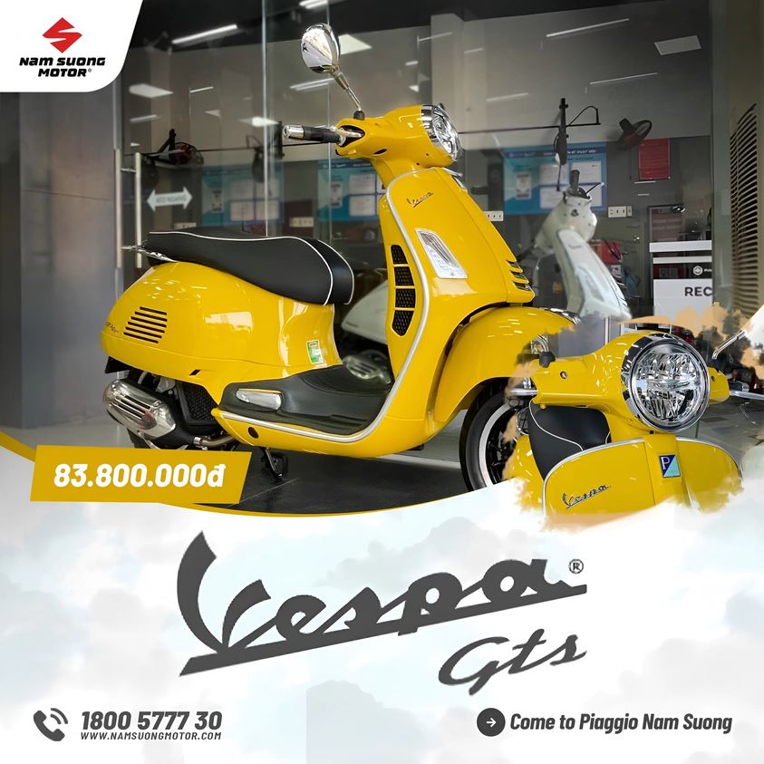 🎁 CHỐT XE XINH VỚI GIÁ RỦNG RỈNH - Duy nhất 1 chiếc tại Piaggio Nam Sương, VESPA GTS SUPER 125 biểu tượng của sự tự do và thể thao mạnh mẽ.