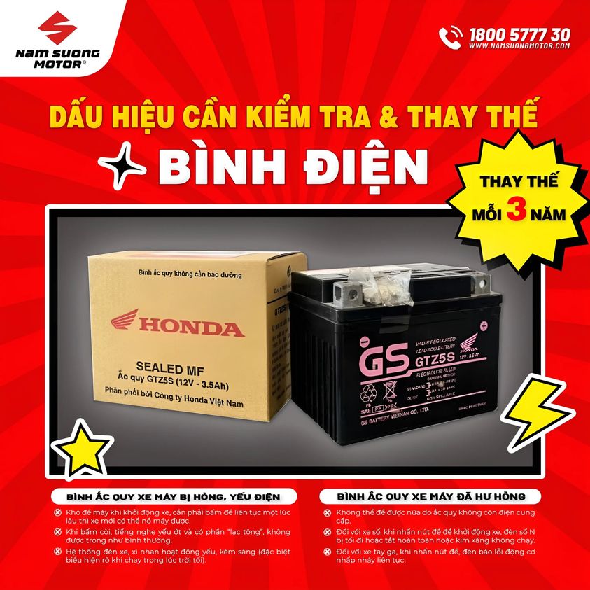 HÃY KIỂM TRA & THAY THẾ BÌNH ĐIỆN ĐÚNG LÚC MANG ĐẾN HIỆU SUẤT LÀM VIỆC TỐT NHẤT CHO XE CỦA BẠN